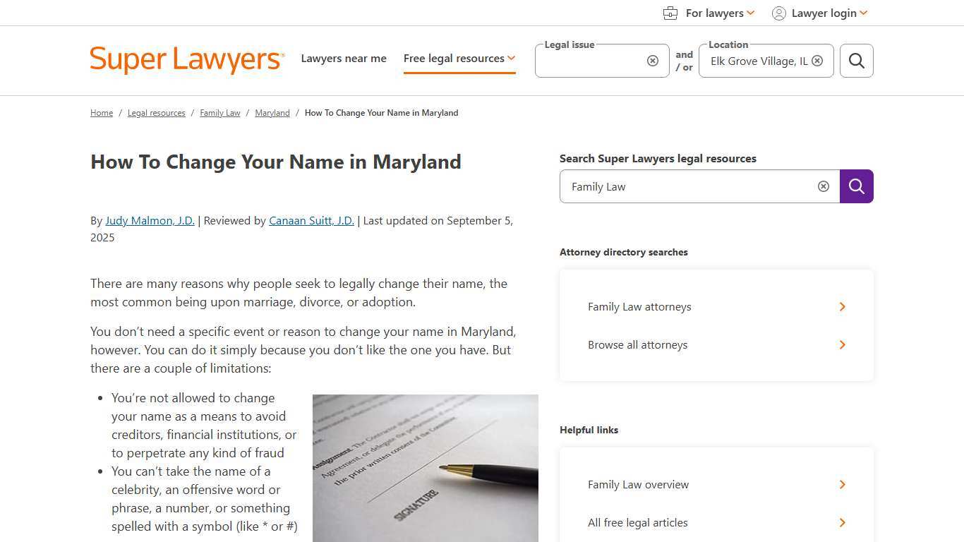 How To Change Your Name in Maryland | Super Lawyers